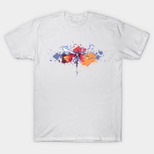 Rainbow Dragonfly - Watercolor T-Shirt